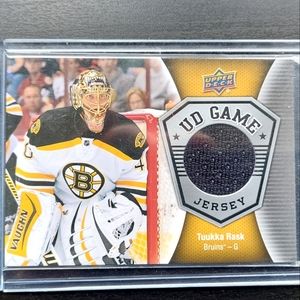 Tuukka Rask UD Game-Used Jersey Hockey Card Boston Bruins GJ-TR 2016/2017